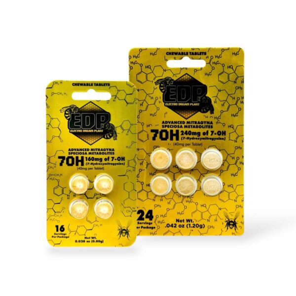 EDP 7OH 7-hydroxymitragynine Kratom Extract Tablets 40mg Per Tablet