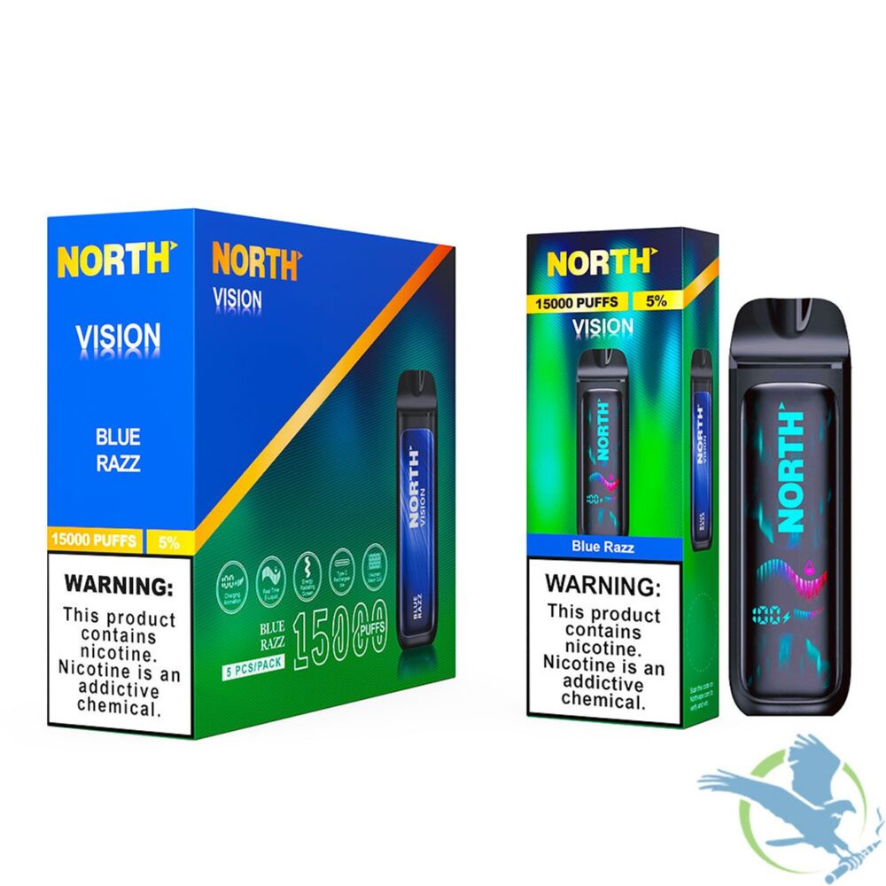 North Vision 15K Puffs 15ML Disposable Device With Visionary Mesh Coil & Energy Radiating Screen - Display of 5 - Image 2
