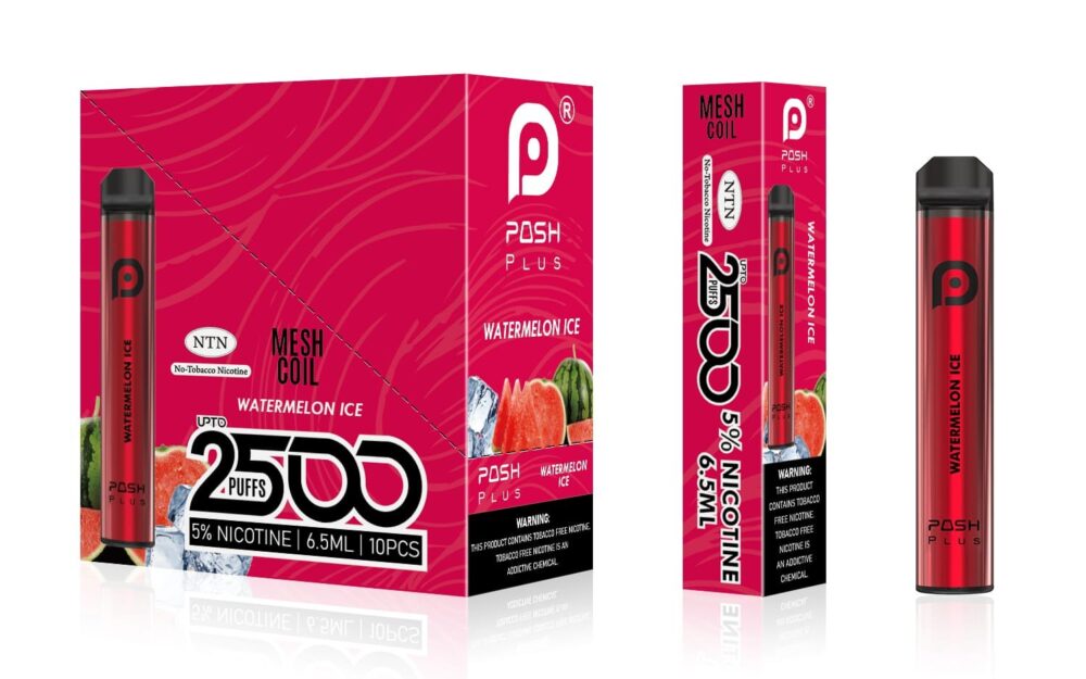 POSH PLUS XL 4.5% NIC RECHARGEABLE DISPOSABLE 2500 PUFFS 6.5 ML - Image 2
