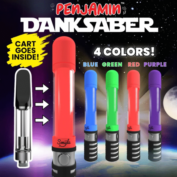 Smyle Penjamin Danksaber 300mAh VV Discreet 510 Cartridge Battery With Glow On Firing