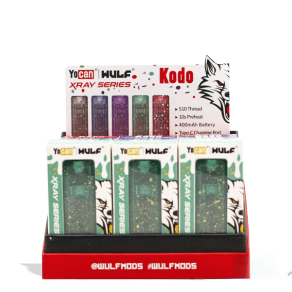Wulf Mods X Ray Series Kodo 400mAh Adjustable Voltage 510 Cartridge Vaporizer Battery Assorted Colors