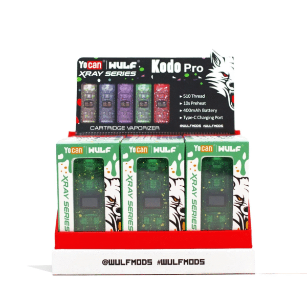 Wulf Mods X Ray Series Kodo Pro 400mAh Adjustable Voltage 510 Cartridge Vaporizer Battery Assorted Colors