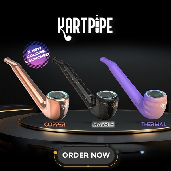 Luzid Kartpipe 650mAh VV 510 Cartridge Vape Mod Battery With Digital Screen & USB Cable