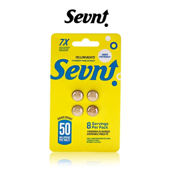 SEVN 7 HYDROXY KRATOM CHEWABLE TABLETS 50MG/4CT/10PK