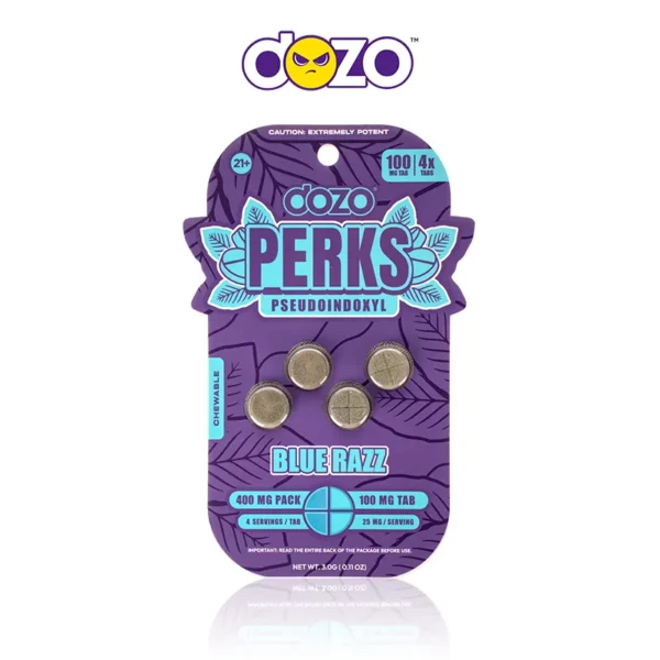 DOZO PERKS PSEUDO KRATOM TABLETS 100MG/4CT/5PK
