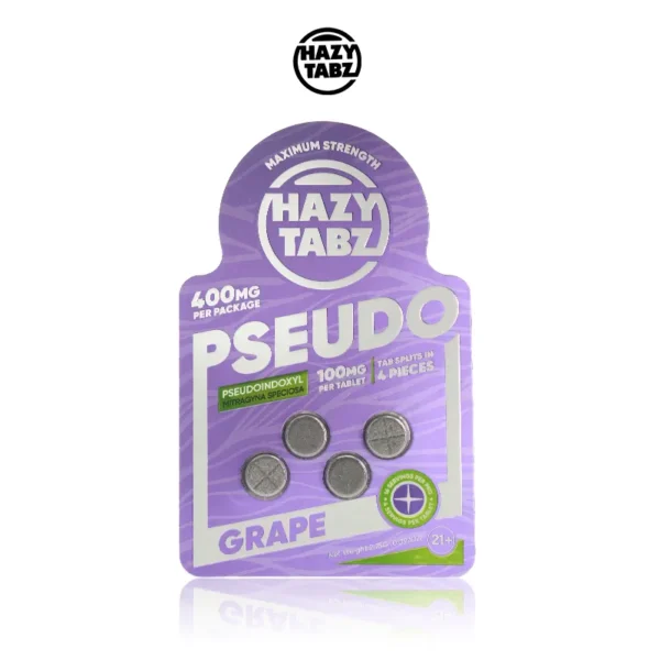 HAZY TABZ PSEUDO KRATOM TABLETS 100MG/4CT/5PK