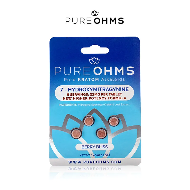 PURE OHMS 7 HYDROXY KRATOM TABLETS 22MG/4CT/10PK (CL-114.99)