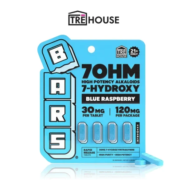 TRE HOUSE BARS 7 HYDROXY KRATOM TABLETS 30MG/4CT/10PK (Buy 2 Get 1 Free)