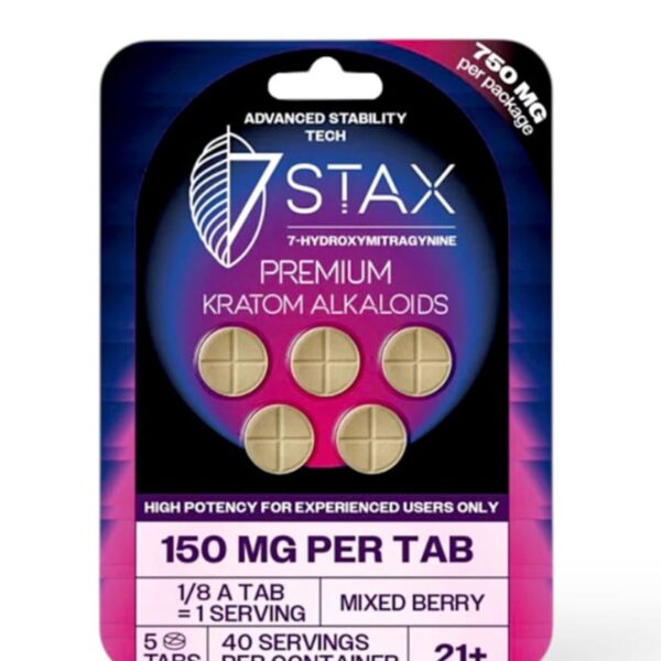 7 Stax 7-Hydroxymitragynine Mixed Berry Chewable 150mg Tablet