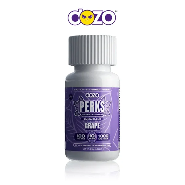 DOZO PERKS 7 HYDOXY KRATOM TABLETS 100MG/10CT/JAR
