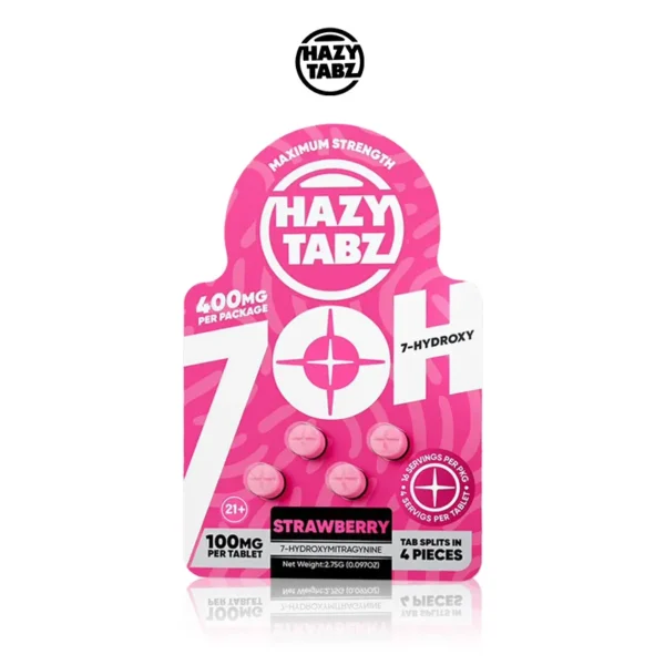 HAZY TABZ 7 HYDROXY KRATOM TABLETS 100MG/4CT/10PK
