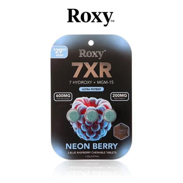 ROXY 7XR 7 HYDROXY + MGM-15 KRATOM TABLETS 200MG/3CT/10PK