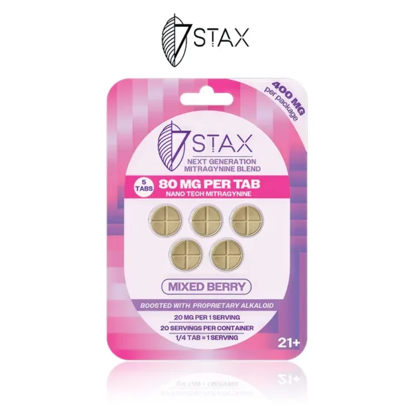 7STAX NANO TECH MITRAGYNINE KRATOM TABLETS 80MG/5CT/10PK (FLORIDA COMPLIANT)