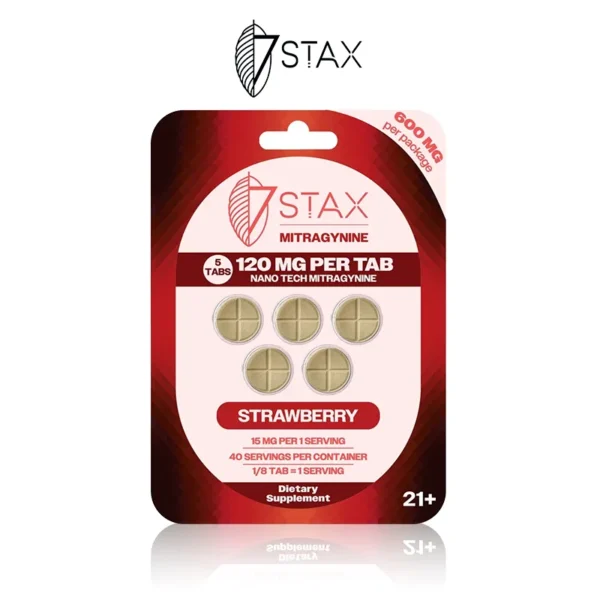 7STAX NANO TECH MITRAGYNINE KRATOM TABLETS 120MG/5CT/10PK (FLORIDA COMPLIANT)