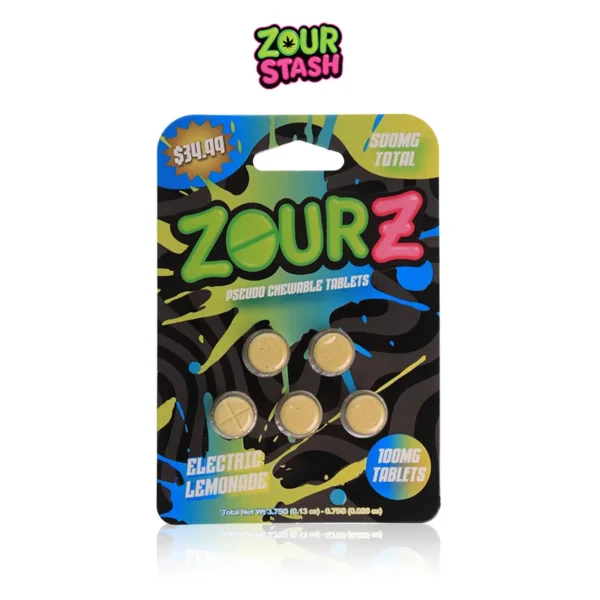 ZOURZ PSEUDO KRATOM TABLETS 100MG/5CT/10PK